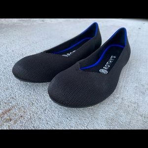 Rothy’s black flats, size 8